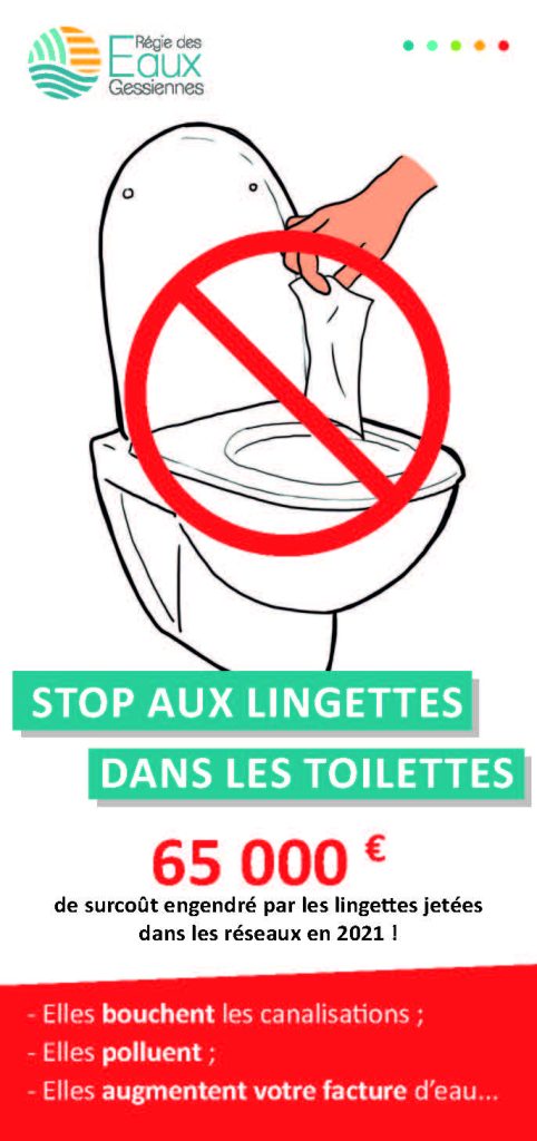 Stop aux lingettes dans les toilettes !